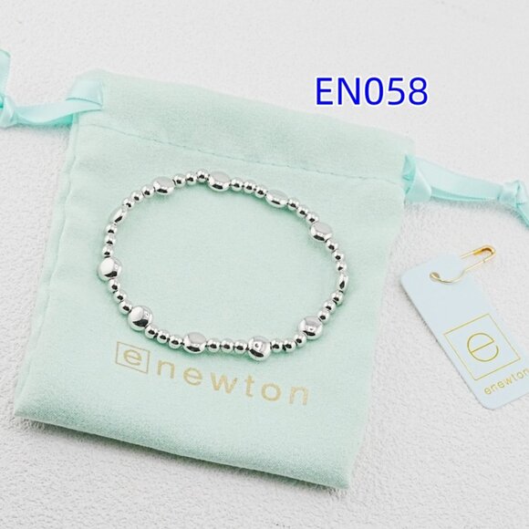 Enewton Platinum Flat Oval Bead Mix Bracelet